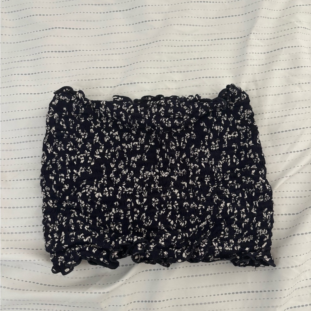 J Galt Floral Smocked Crop Top